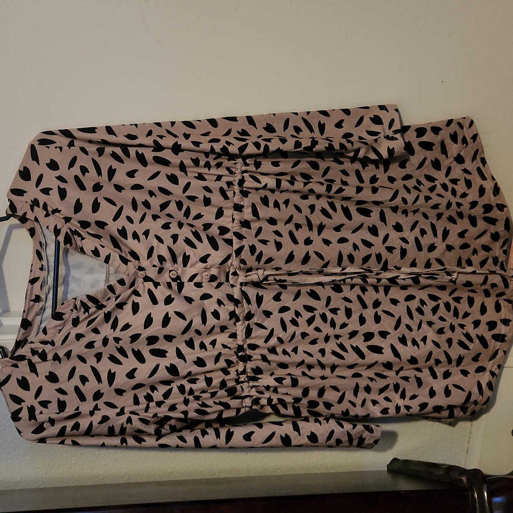 Pink and black maternity shirt size M